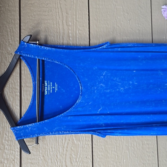 Torrid Super Soft Knit High Low Maxi Blue 2X - Picture 6 of 12